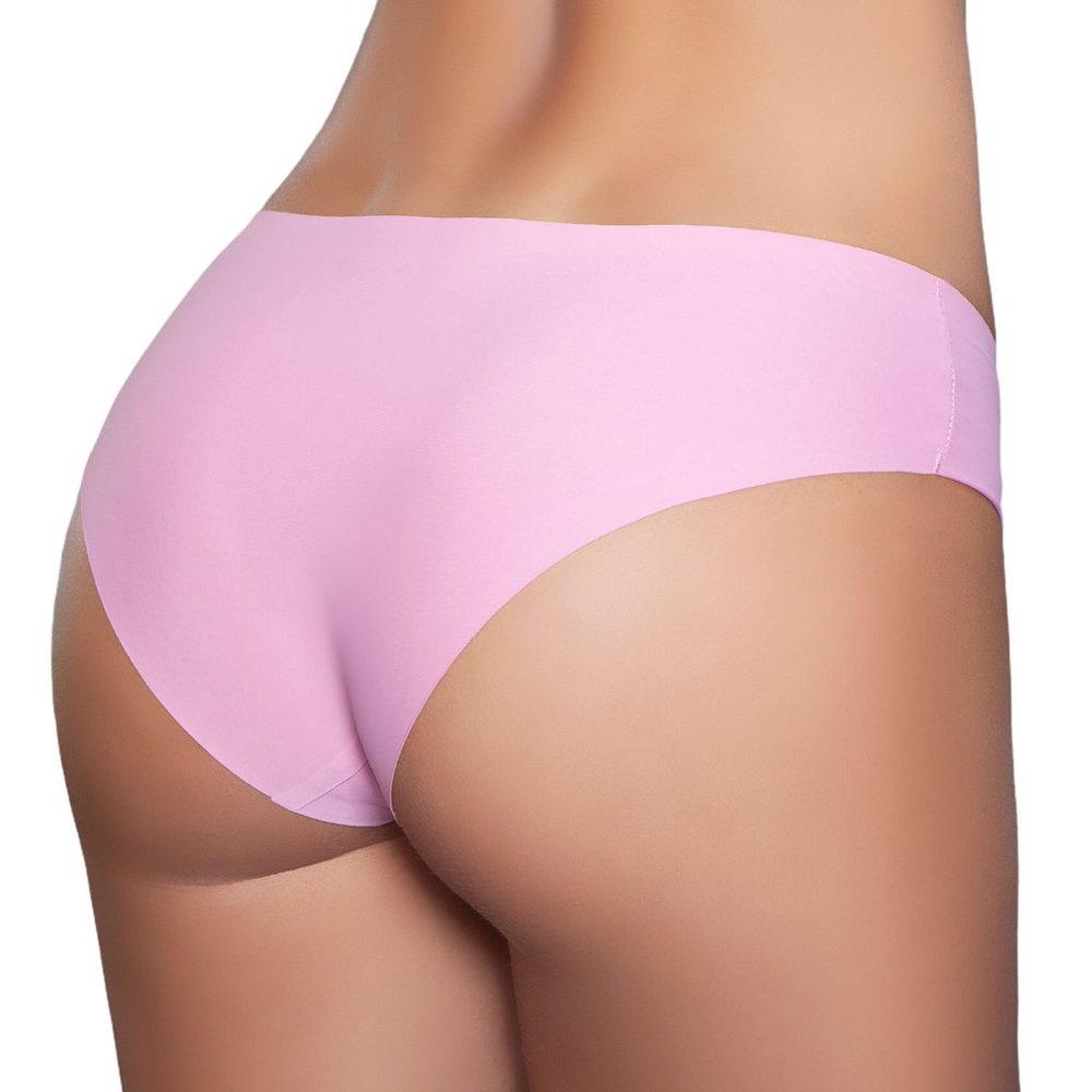 Seamless Bikini Panty with Cotton Lined Crotch Stretch Soft Pink